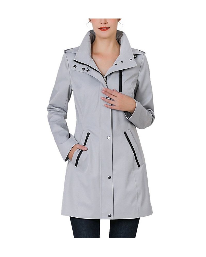 Women's Molly Water Resistant Hooded Anorak Jacket Gray $47.94 Coats