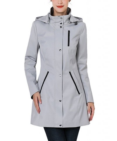 Women's Molly Water Resistant Hooded Anorak Jacket Gray $47.94 Coats