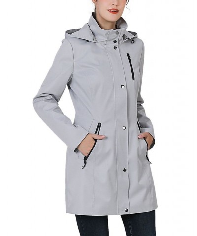 Women's Molly Water Resistant Hooded Anorak Jacket Gray $47.94 Coats