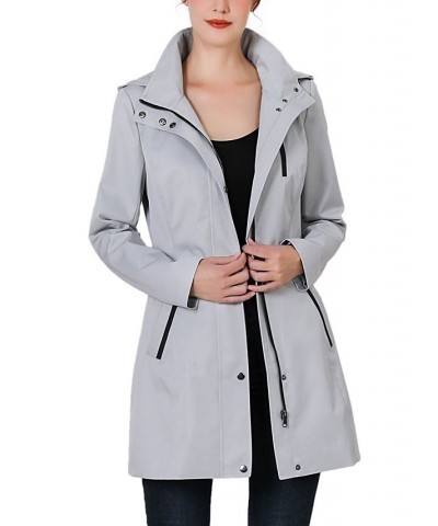 Women's Molly Water Resistant Hooded Anorak Jacket Gray $47.94 Coats