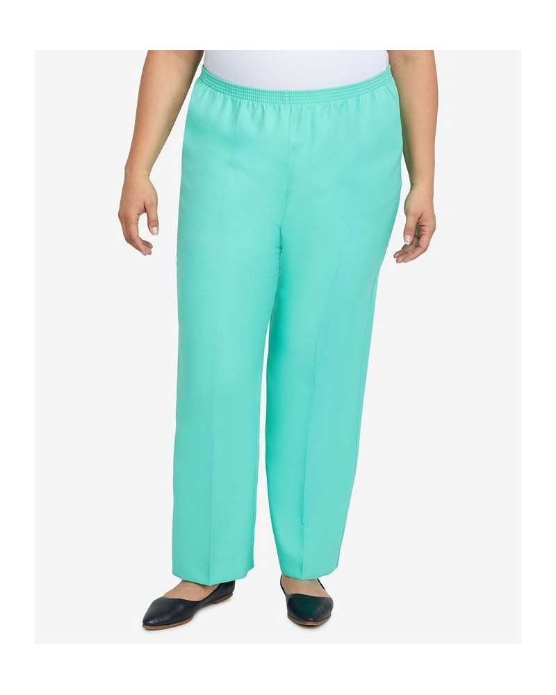 Plus Size Classic Fit Average Length Pull-on Pants Seagreen $21.53 Pants