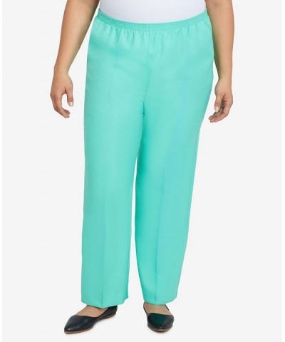 Plus Size Classic Fit Average Length Pull-on Pants Seagreen $21.53 Pants