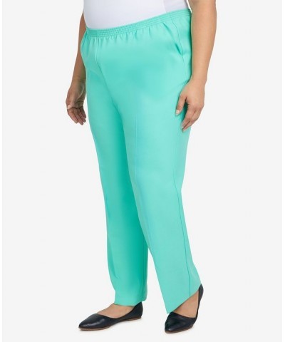 Plus Size Classic Fit Average Length Pull-on Pants Seagreen $21.53 Pants