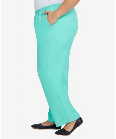 Plus Size Classic Fit Average Length Pull-on Pants Seagreen $21.53 Pants