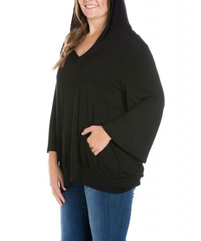 Women's Plus Size Trendy Oversized Fashion Hoodie Top Red $36.39 Sweatshirts