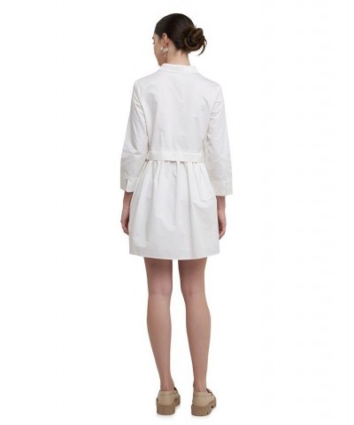 Women's Shirt Mini Dress White $47.70 Dresses