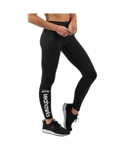 Women's Black Seattle Seahawks Post Season Leggings Black $19.11 Pants