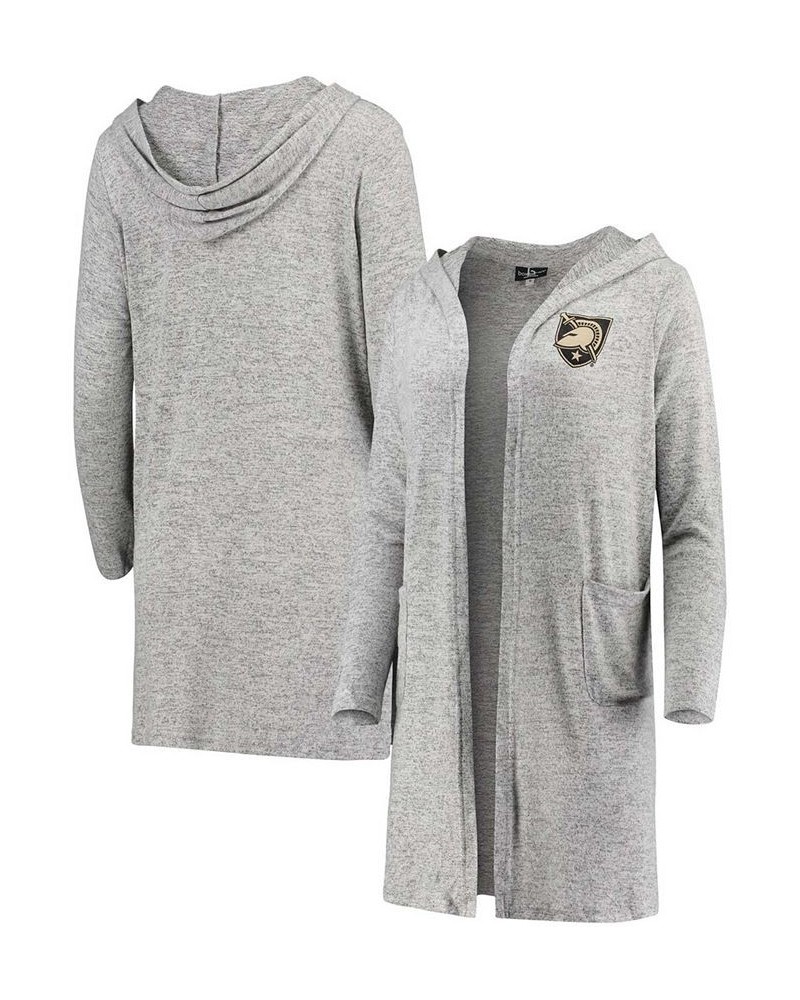 Women's Heathered Gray Army Black Knights Cuddle Soft Duster Tri-Blend Hooded Cardigan Heathered Gray $28.60 Sweaters