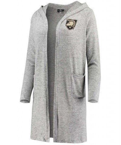 Women's Heathered Gray Army Black Knights Cuddle Soft Duster Tri-Blend Hooded Cardigan Heathered Gray $28.60 Sweaters