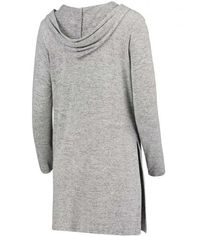 Women's Heathered Gray Army Black Knights Cuddle Soft Duster Tri-Blend Hooded Cardigan Heathered Gray $28.60 Sweaters