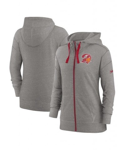 Women's Heather Charcoal Tampa Bay Buccaneers Gym Vintage-Like Full-Zip Hoodie Heather Charcoal $42.30 Sweatshirts