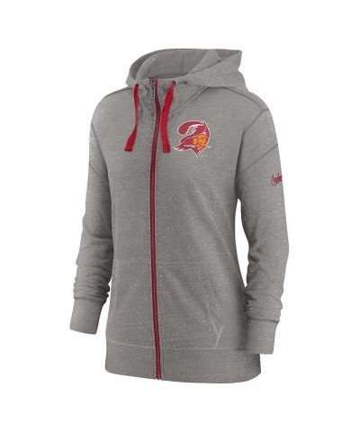 Women's Heather Charcoal Tampa Bay Buccaneers Gym Vintage-Like Full-Zip Hoodie Heather Charcoal $42.30 Sweatshirts