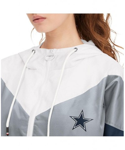 Women's White Navy Dallas Cowboys Staci Half-Zip Hoodie Windbreaker Jacket White, Navy $43.40 Jackets