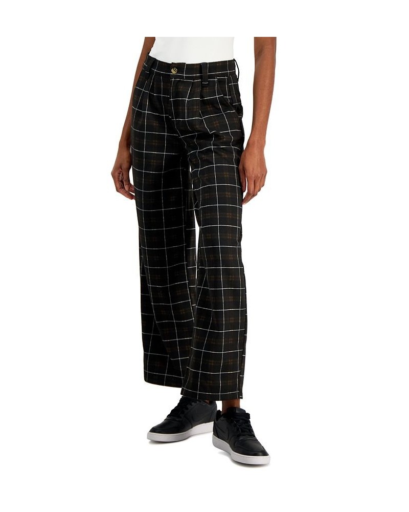 Juniors' Slouchy Double-Knit Plaid Pants Fidi Plaid $14.00 Jeans