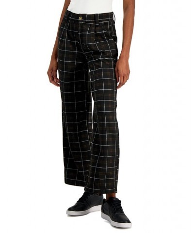 Juniors' Slouchy Double-Knit Plaid Pants Fidi Plaid $14.00 Jeans