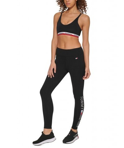 Women's High Rise Logo Leggings Black $20.27 Pants