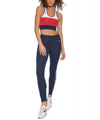 Women's High Rise Logo Leggings Black $20.27 Pants