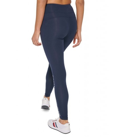 Women's High Rise Logo Leggings Black $20.27 Pants