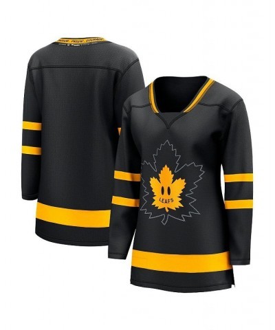 Women's Branded Black Toronto Maple Leafs Alternate Premier Breakaway Reversible Blank Jersey Black $66.15 Jersey