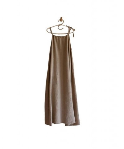 Women's Maternity Linen Weekend Maxi Dress Sand $61.60 Dresses