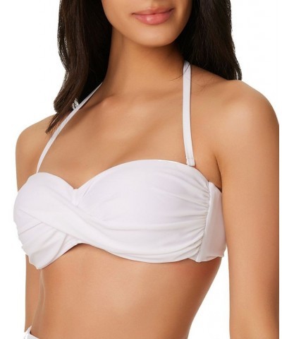 Twist Bandeau Bikini Top White $21.60 Swimsuits