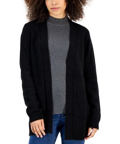 Women's Open-Front Cardigan Black $11.92 Sweaters