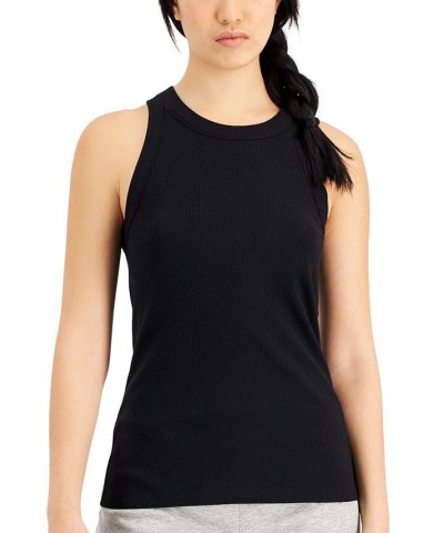 Women's High-Neck Pajama Tank Top Black $10.42 Sleepwear