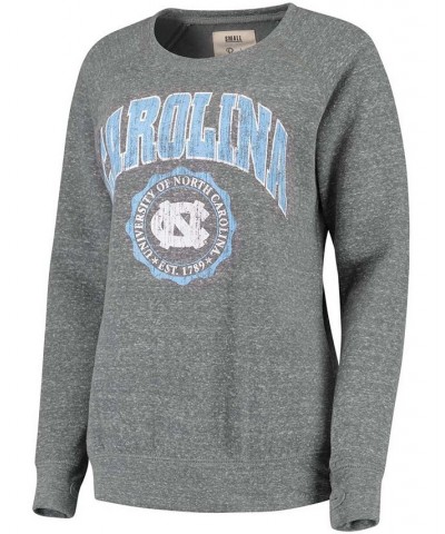 Women's Heathered Gray North Carolina Tar Heels Edith Vintage-Like Knobi Pullover Sweatshirt Heathered Gray $38.49 Sweatshirts