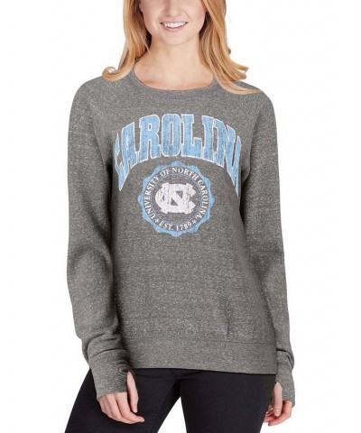 Women's Heathered Gray North Carolina Tar Heels Edith Vintage-Like Knobi Pullover Sweatshirt Heathered Gray $38.49 Sweatshirts