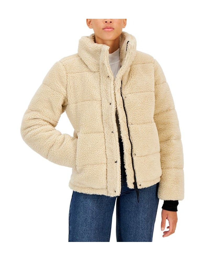 Women's Lily Sherpa Stand-Collar Puffer Coat Biscotti $32.68 Coats
