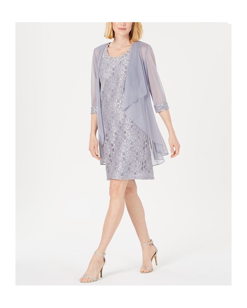 Embellished Lace Sheath Dress & Jacket Ivory $47.73 Dresses