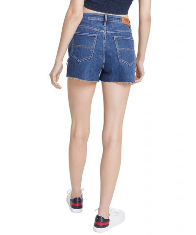 High-Rise Logo-Zipper Shorts Victoria Blue $19.14 Shorts