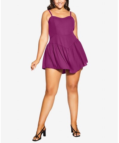 Trendy Plus Size Addison Playsuit Shorts Magenta $54.18 Shorts