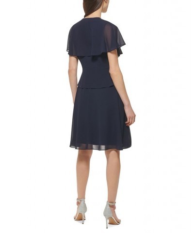 Women's Tie-Front Jacket & Scoop-Neck Dress Blue $51.60 Dresses