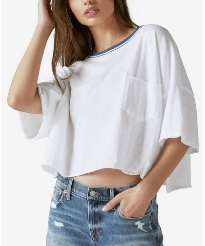 Women's Oversized Cotton T-Shirt Bright White $22.28 Tops