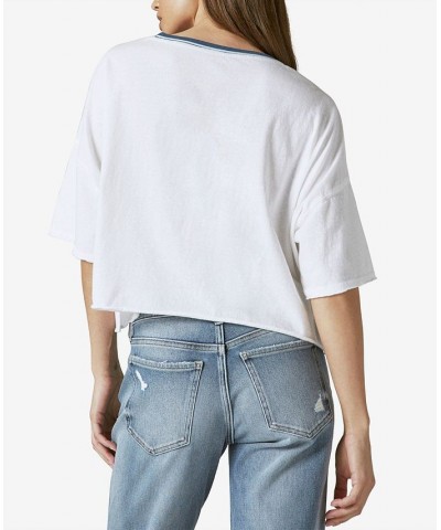 Women's Oversized Cotton T-Shirt Bright White $22.28 Tops