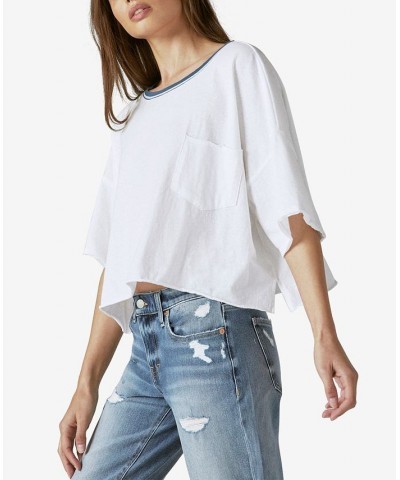 Women's Oversized Cotton T-Shirt Bright White $22.28 Tops