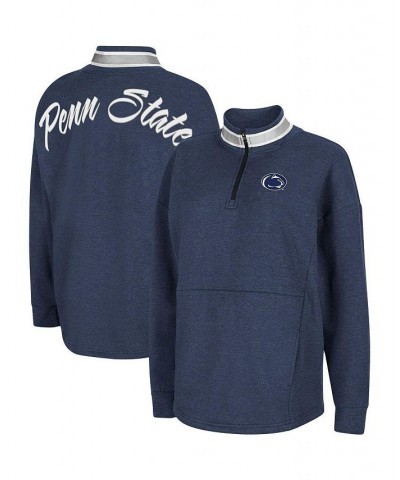 Women's Heathered Navy Penn State Nittany Lions Alice 2-Hit Fleece Quarter-Zip Jacket Heathered Navy $26.65 Jackets