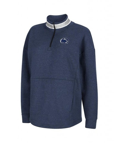 Women's Heathered Navy Penn State Nittany Lions Alice 2-Hit Fleece Quarter-Zip Jacket Heathered Navy $26.65 Jackets