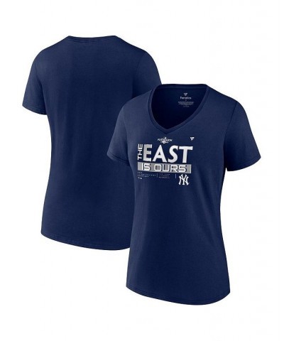 Women's Branded Navy New York Yankees 2022 AL East Division Champions Locker Room Plus Size V-Neck T-shirt Navy $24.00 Tops