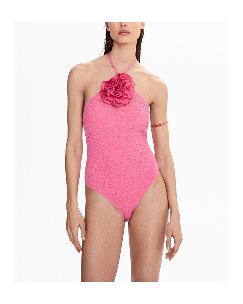 Women's Textured Swimsuit Pink $45.00 Swimsuits