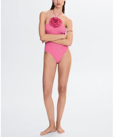 Women's Textured Swimsuit Pink $45.00 Swimsuits