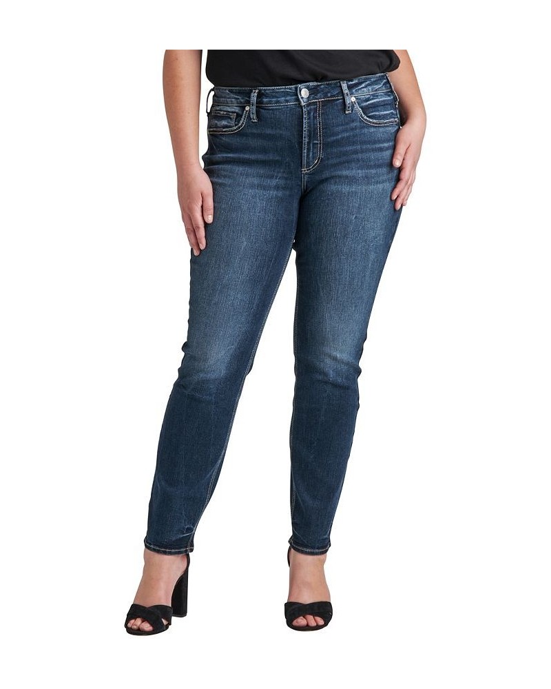 Plus Size Suki Mid Rise Straight Leg Jeans Indigo $28.89 Jeans