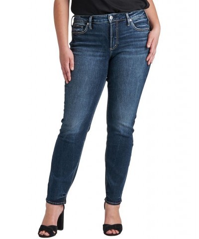 Plus Size Suki Mid Rise Straight Leg Jeans Indigo $28.89 Jeans