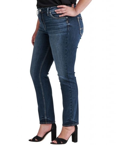 Plus Size Suki Mid Rise Straight Leg Jeans Indigo $28.89 Jeans