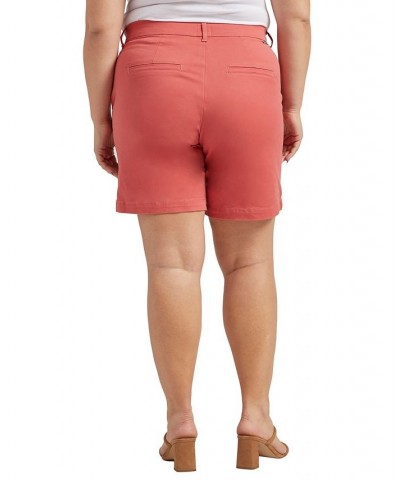 Plus Size Maddie Mid Rise Shorts Pink $19.50 Shorts