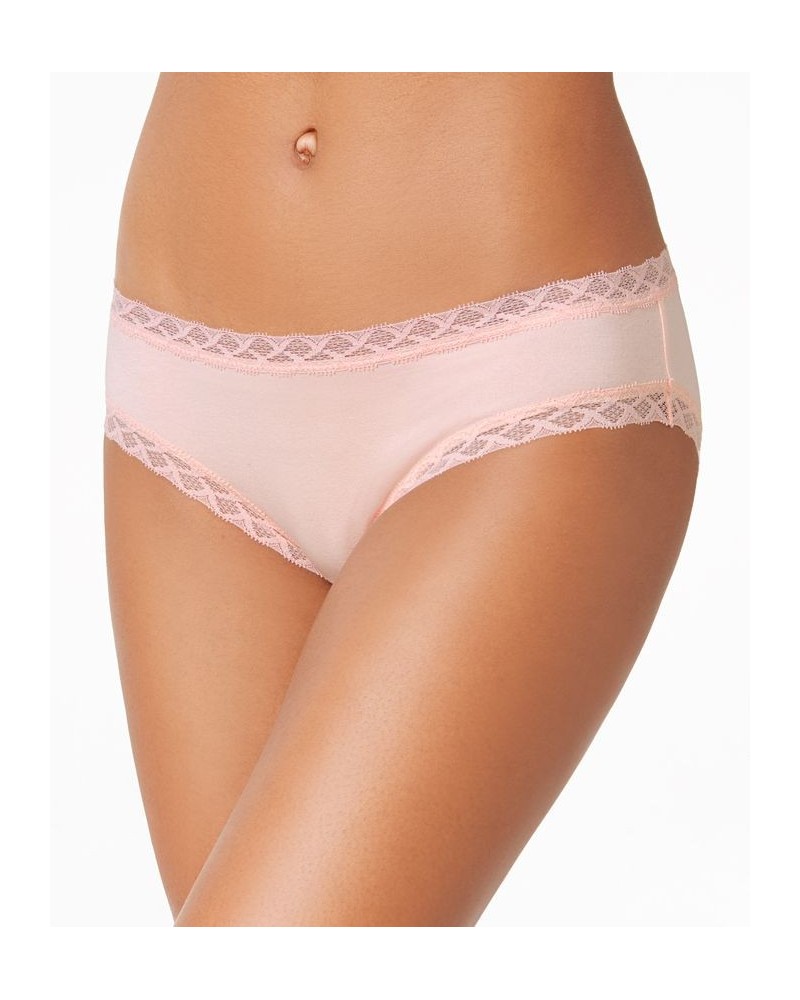 Bliss Lace-Trim Cotton Brief Underwear 156058 Blushing Pink $11.66 Underwears