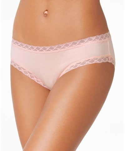 Bliss Lace-Trim Cotton Brief Underwear 156058 Blushing Pink $11.66 Underwears