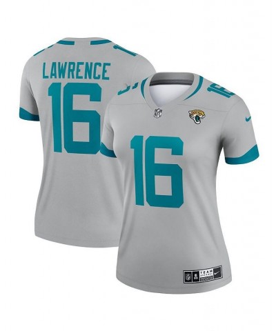 Women's Trevor Lawrence Silver Jacksonville Jaguars Inverted Legend Jersey Silver $51.70 Jersey