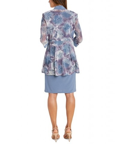 Petite Dress & Printed Jacket Steel $33.79 Dresses